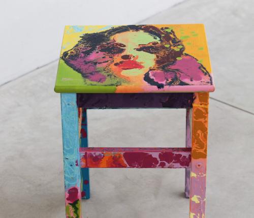 Cristina Lefter honors Jackson Pollock with her Dripping Stools