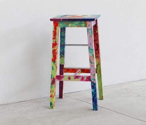 Cristina Lefter honors Jackson Pollock with her Dripping Stools