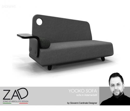 YOOKO nuovo sofa di Giovanni Cardinale Designer per ZAD Italy.