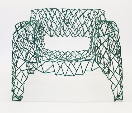 Glass Shanghai - green armchair
